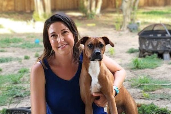 Lindsay Millican and her dog Radish